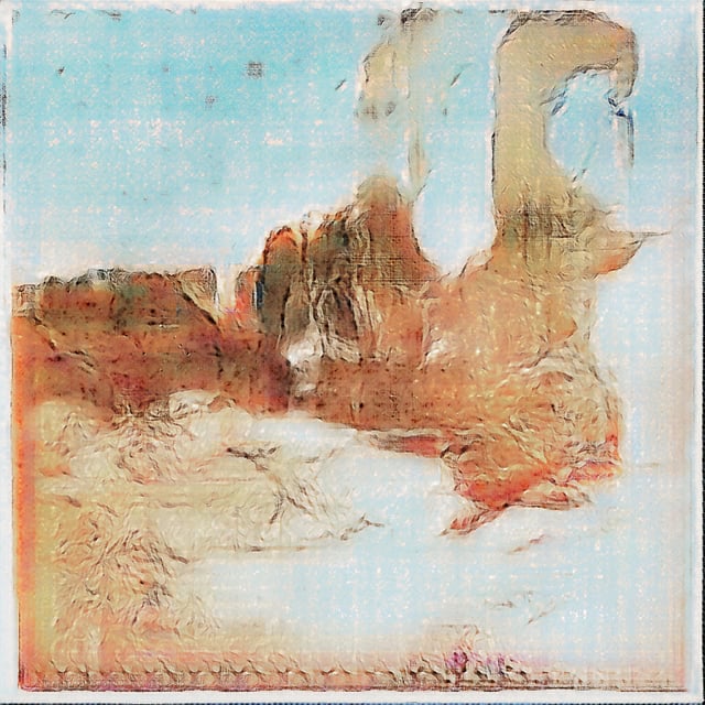 No. 71 - A painting of a man on a boat in the water